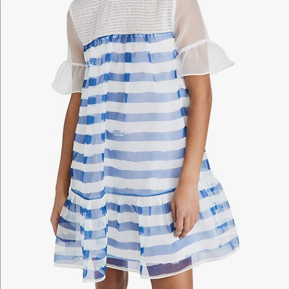 STAUD Dresses & Skirts - STAUD Women's Florence Dress blue and white stripe